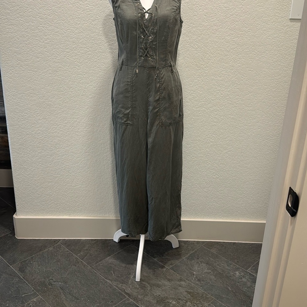 White House Black Market Olive Jumpsuit